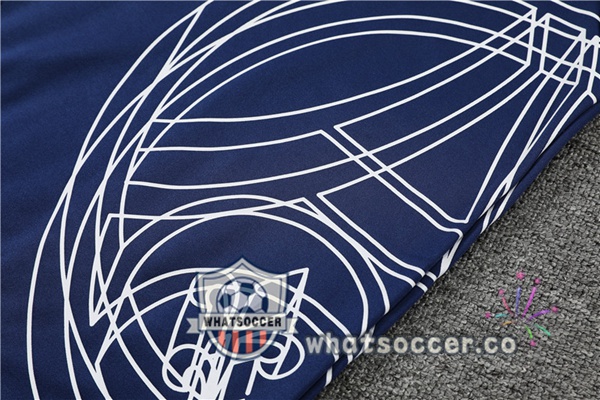 JORDAN Paris PSG Blue Royal Hooded Jacket 2022-2023