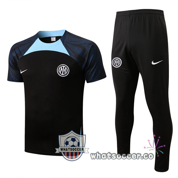 Inter Milan Training T-Shirts + Pants Black 2022-2023