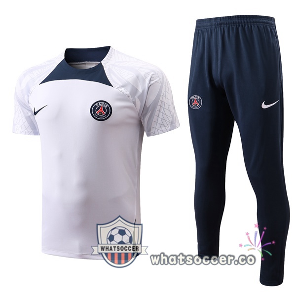 Paris PSG Training T-Shirts + Pants White 2022-2023