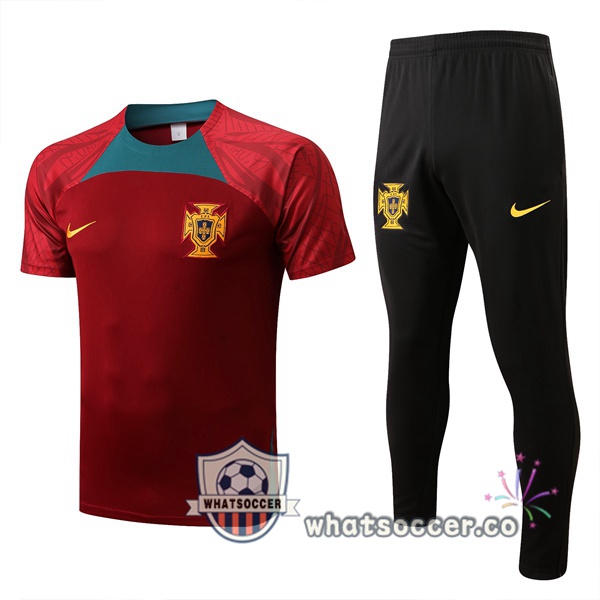 Portugal Training T-Shirts + Pants Red 2022-2023