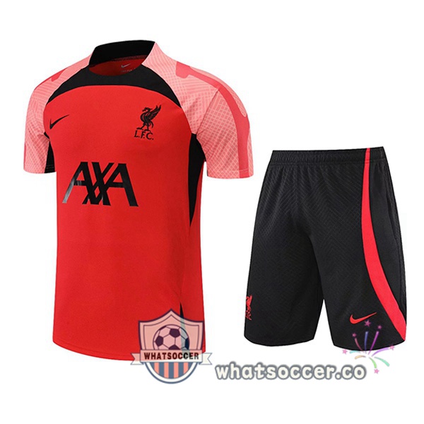 FC Liverpool Training T-Shirts + Shorts Red 2022-2023