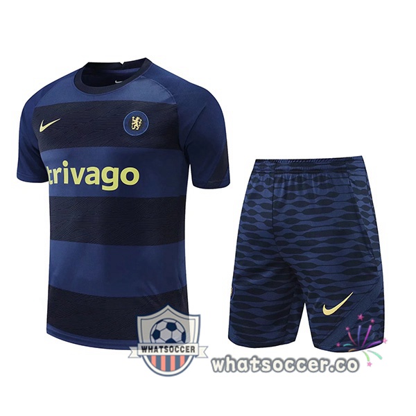 FC Chelsea Training T-Shirts + Shorts Blue Royal 2022-2023