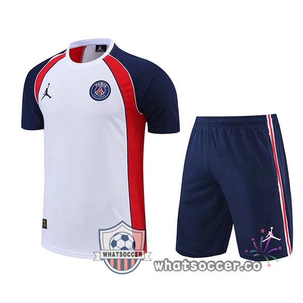 Paris PSG Training T-Shirts + Shorts White 2022-2023