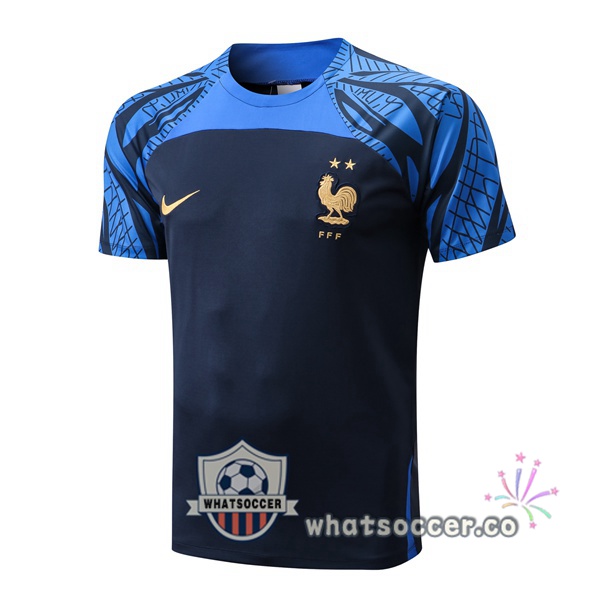 France Training T-Shirts Blue Royal 2022-2023