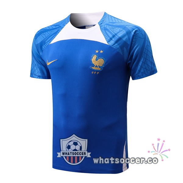 France Training T-Shirts Blue 2022-2023