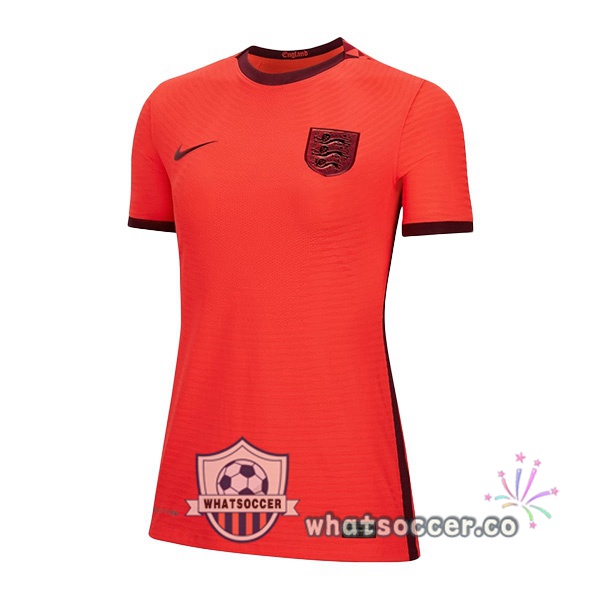 England Women Away Soccer Jerseys Red UEFA Women's Euro 2022