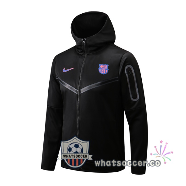 FC Barcelona Hooded Jacket Black 2022-2023