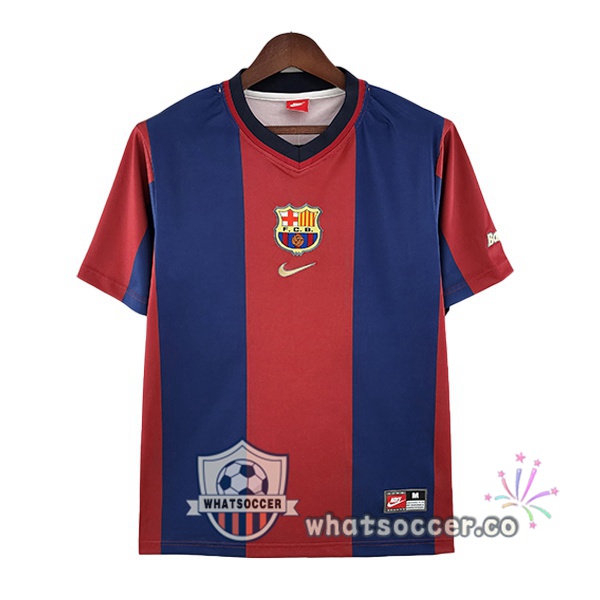FC Barcelona Retro Home Soccer Jerseys Blue Red 1998-1999