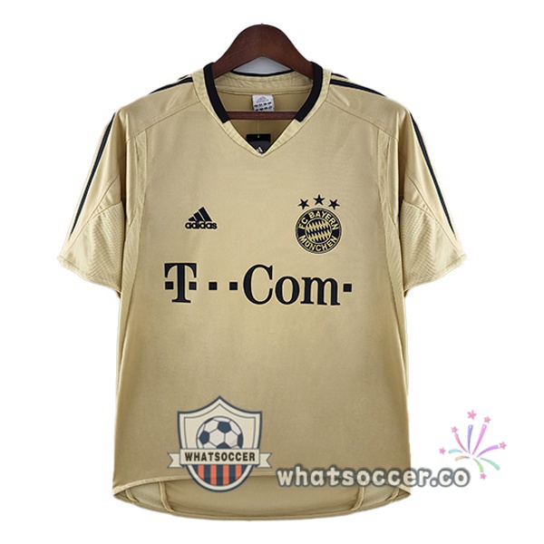 Bayern Munich Retro Away Soccer Jerseys Yellow 2004-2005