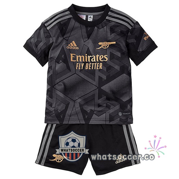 Arsenal Kids Away Soccer Jerseys Black 2022-2023