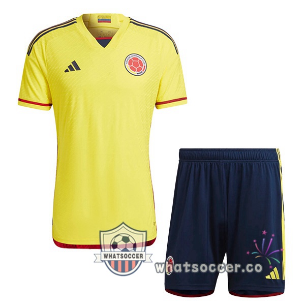 Colombia Kids Home Soccer Jerseys Yellow 2022-2023