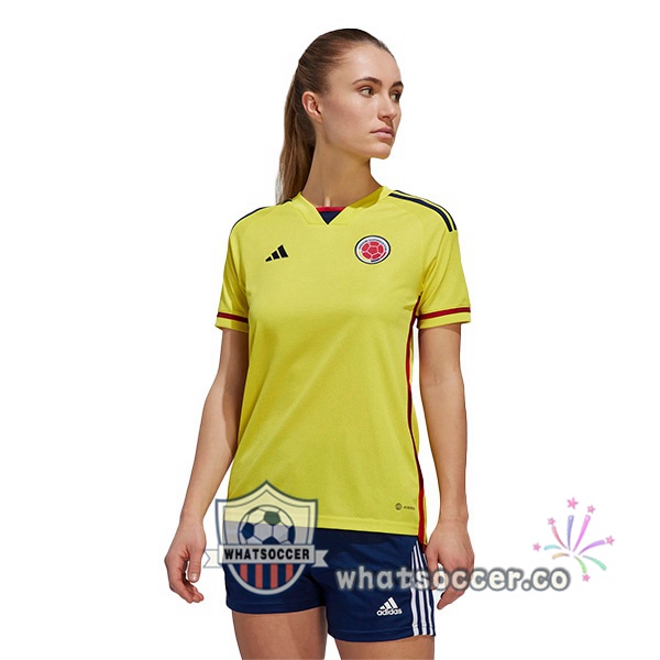 Colombia Women Home Soccer Jerseys Yellow 2022-2023