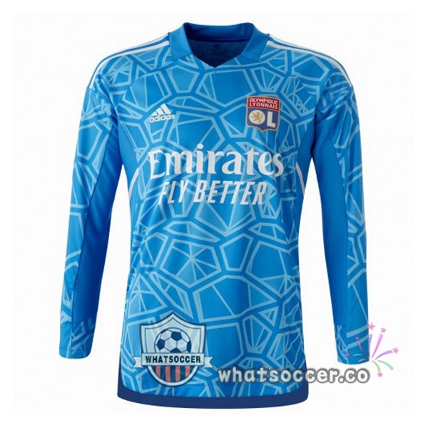 Olympique Lyonnais goalkeeper Soccer Jerseys Long Sleeve Blue 2022-2023