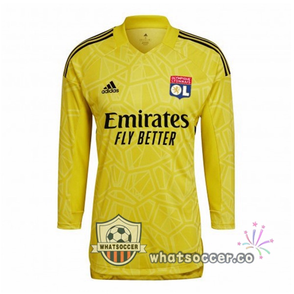 Olympique Lyonnais goalkeeper Soccer Jerseys Long Sleeve Yellow 2022-2023