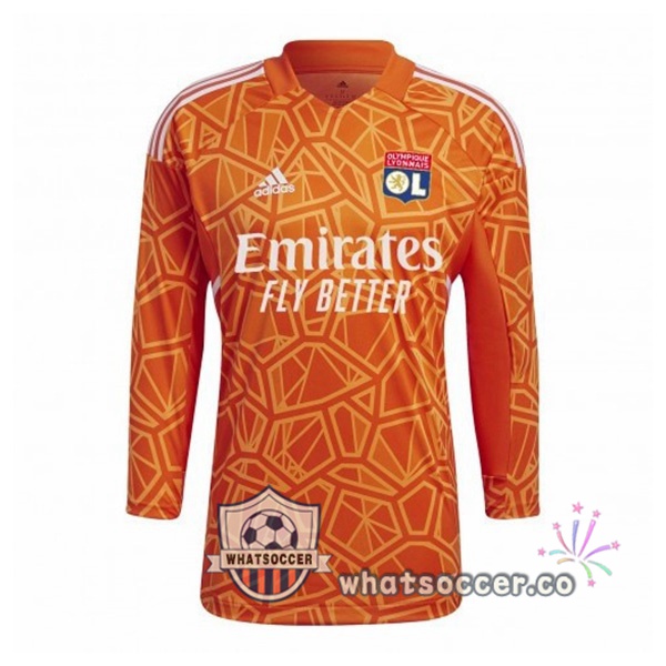 Olympique Lyonnais goalkeeper Soccer Jerseys Long Sleeve Orange 2022-2023