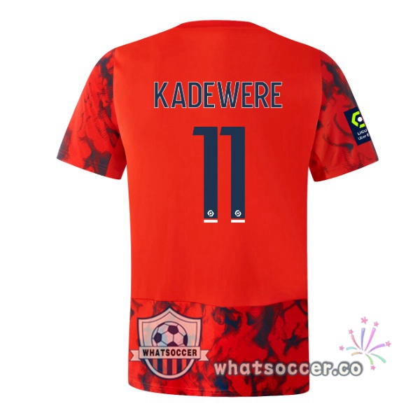 Olympique Lyonnais (KADEWERE 11) Away Soccer Jerseys Red 2022-2023