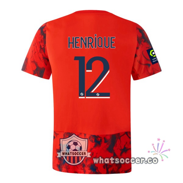 Olympique Lyonnais (HENRIQUE 12) Away Soccer Jerseys Red 2022-2023