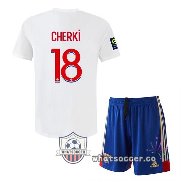 Olympique Lyonnais (CHERKI 18) Kids Home Soccer Jerseys White 2022-2023