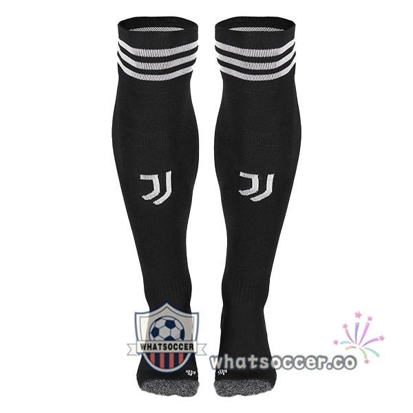 Juventus Away Soccer Socks Black 2022-2023