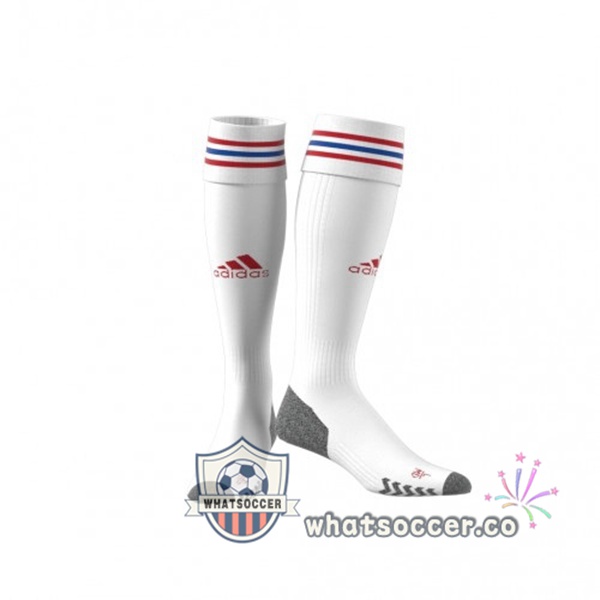 Olympique Lyonnais Home Soccer Socks White 2022-2023