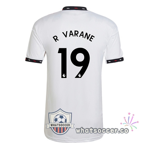 Manchester United (R. VARANE 19) Away Soccer Jerseys White 2022-2023