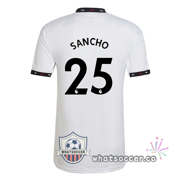 Manchester United (SANCHO 25) Away Soccer Jerseys White 2022-2023