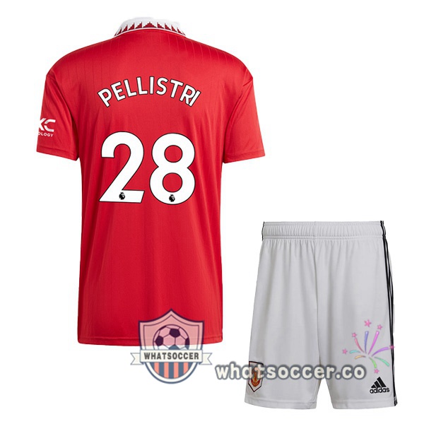 Manchester United (PELLISTRI 28) Kids Home Soccer Jerseys Red 2022-2023