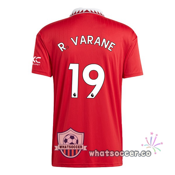 Manchester United (R. VARANE 19) Home Soccer Jerseys Red 2022-2023
