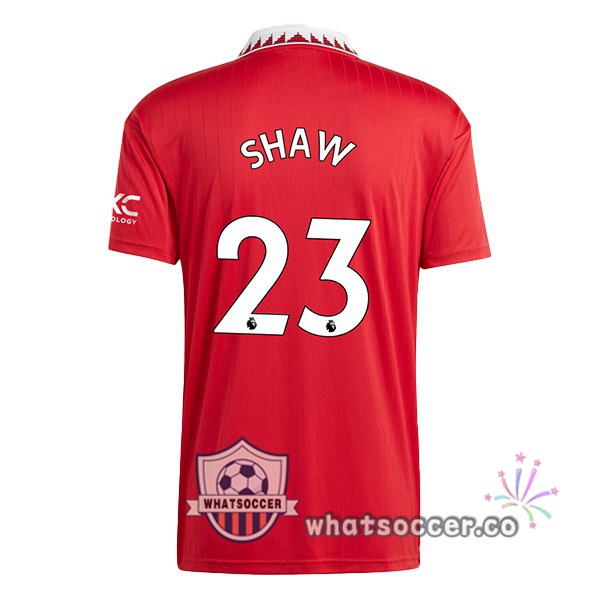 Manchester United (SHAW 23) Home Soccer Jerseys Red 2022-2023