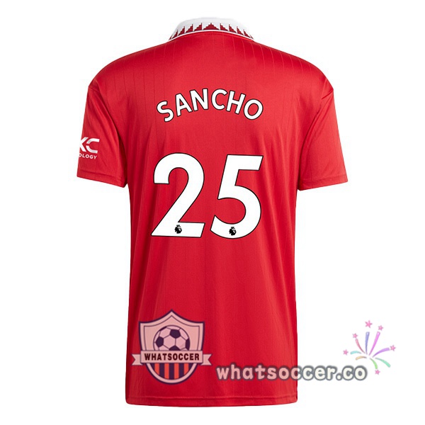 Manchester United (SANCHO 25) Home Soccer Jerseys Red 2022-2023
