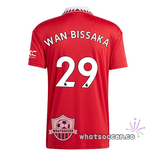Manchester United (WAN-BISSAKA 29) Home Soccer Jerseys Red 2022-2023