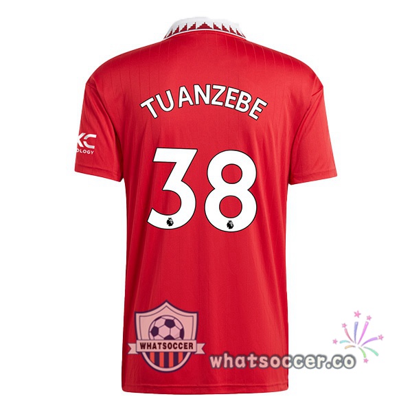 Manchester United (TUANZEBE 38) Home Soccer Jerseys Red 2022-2023