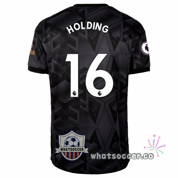 Arsenal (HOLDING 16) Away Soccer Jerseys Black 2022-2023