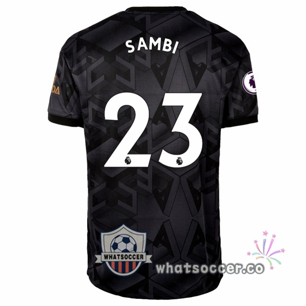 Arsenal (SAMBI 23) Away Soccer Jerseys Black 2022-2023