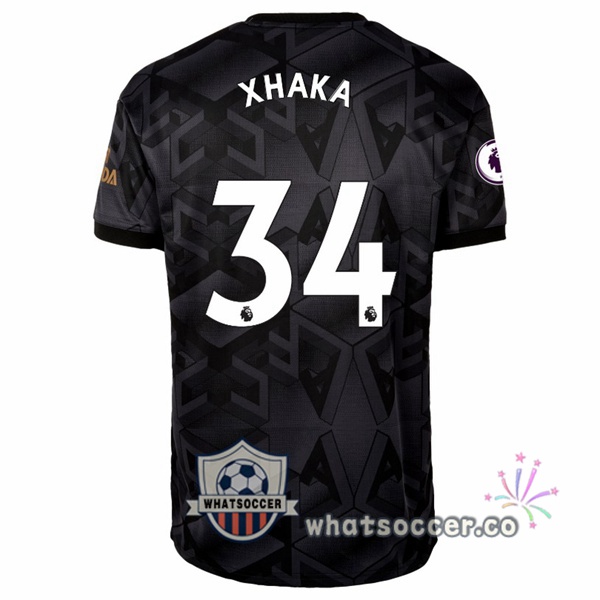 Arsenal (XHAKA 34) Away Soccer Jerseys Black 2022-2023
