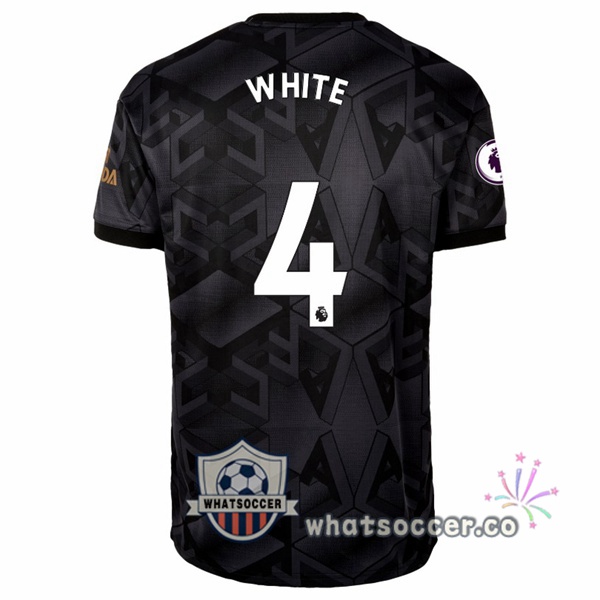 Arsenal (WHITE 4) Away Soccer Jerseys Black 2022-2023