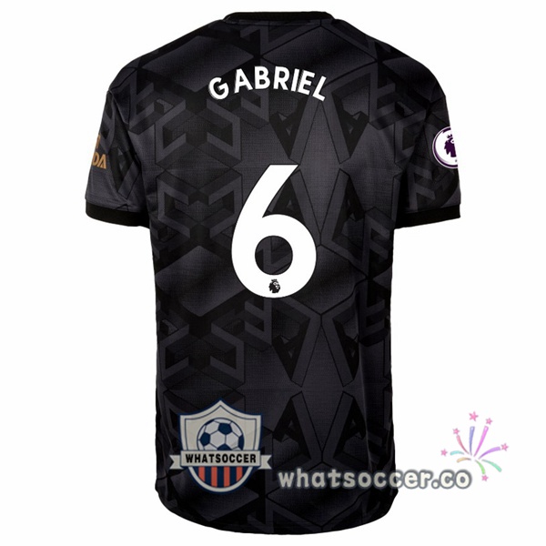 Arsenal (GABRIEL 6) Away Soccer Jerseys Black 2022-2023