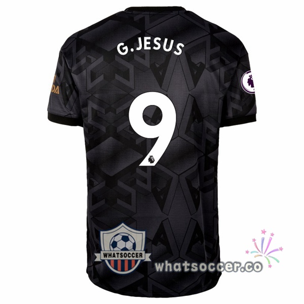 Arsenal (G.JESUS 9) Away Soccer Jerseys Black 2022-2023