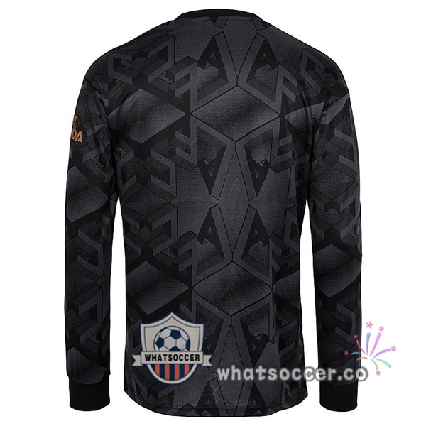 Arsenal Away Soccer Jerseys Long Sleeve Black 2022-2023
