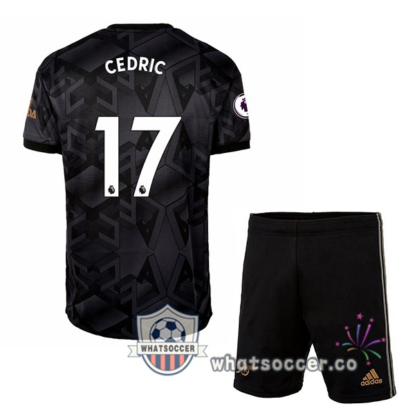 Arsenal (CEDRIC 17) Kids Away Soccer Jerseys Black 2022-2023