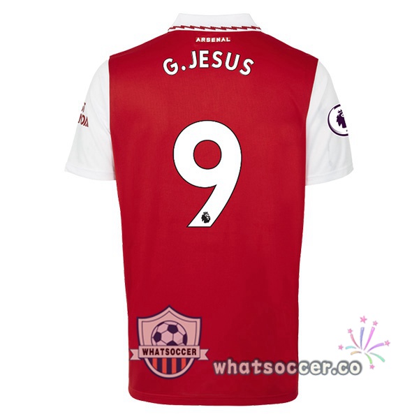 Arsenal (G.JESUS 9) Home Soccer Jerseys Red White 2022-2023