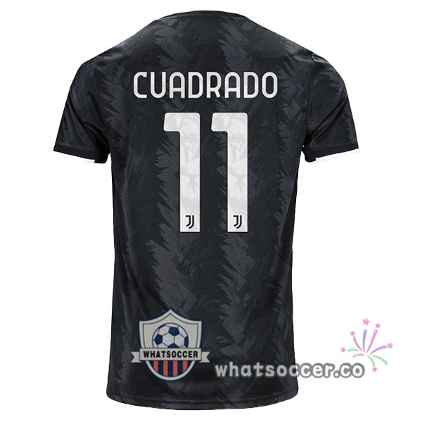 Juventus (CUADRADO 11) Away Soccer Jerseys Black 2022-2023