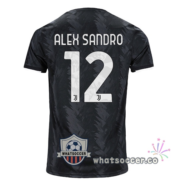 Juventus (ALEX SANDRO 12) Away Soccer Jerseys Black 2022-2023
