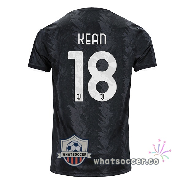 Juventus (KEAN 18) Away Soccer Jerseys Black 2022-2023