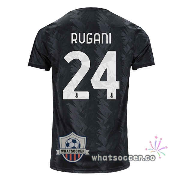Juventus (RUGANI 24) Away Soccer Jerseys Black 2022-2023