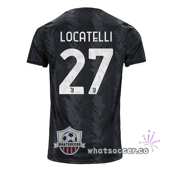 Juventus (LOCATELLI 27) Away Soccer Jerseys Black 2022-2023