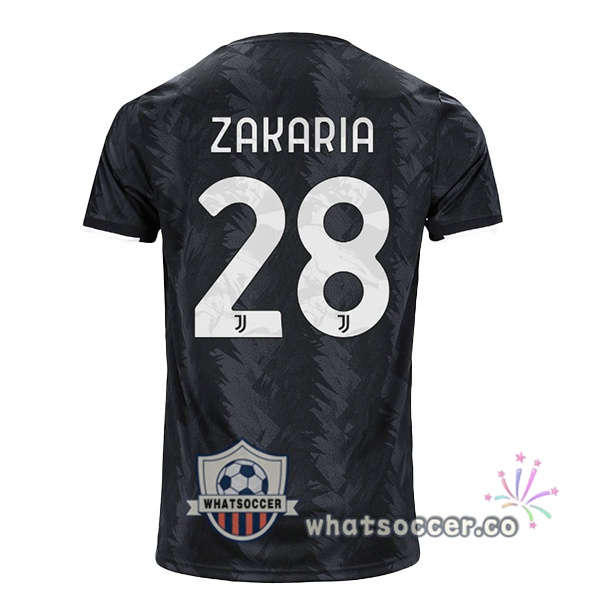 Juventus (ZAKARIA 28) Away Soccer Jerseys Black 2022-2023