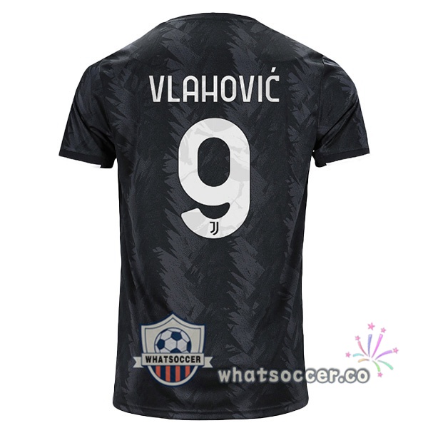 Juventus (VLAHOVIĆ 9) Away Soccer Jerseys Black 2022-2023