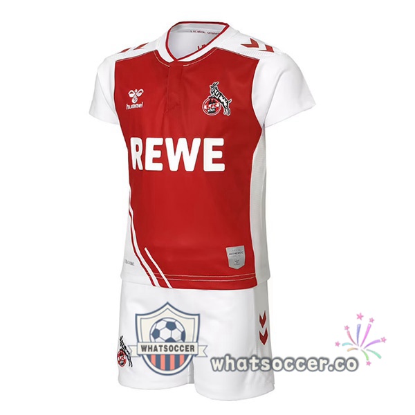 FC Koln Kids Home Soccer Jerseys Red White 2022-2023