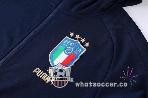 Italy Blue Royal Hooded Jacket 2022-2023